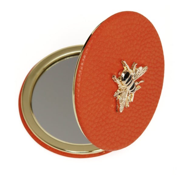 Round Compact Mirror/Orange - RUTHERFORD & Co