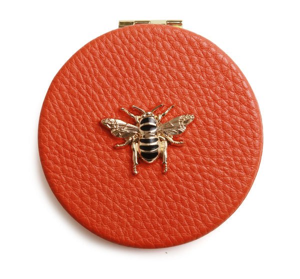 Round Compact Mirror/Orange - RUTHERFORD & Co