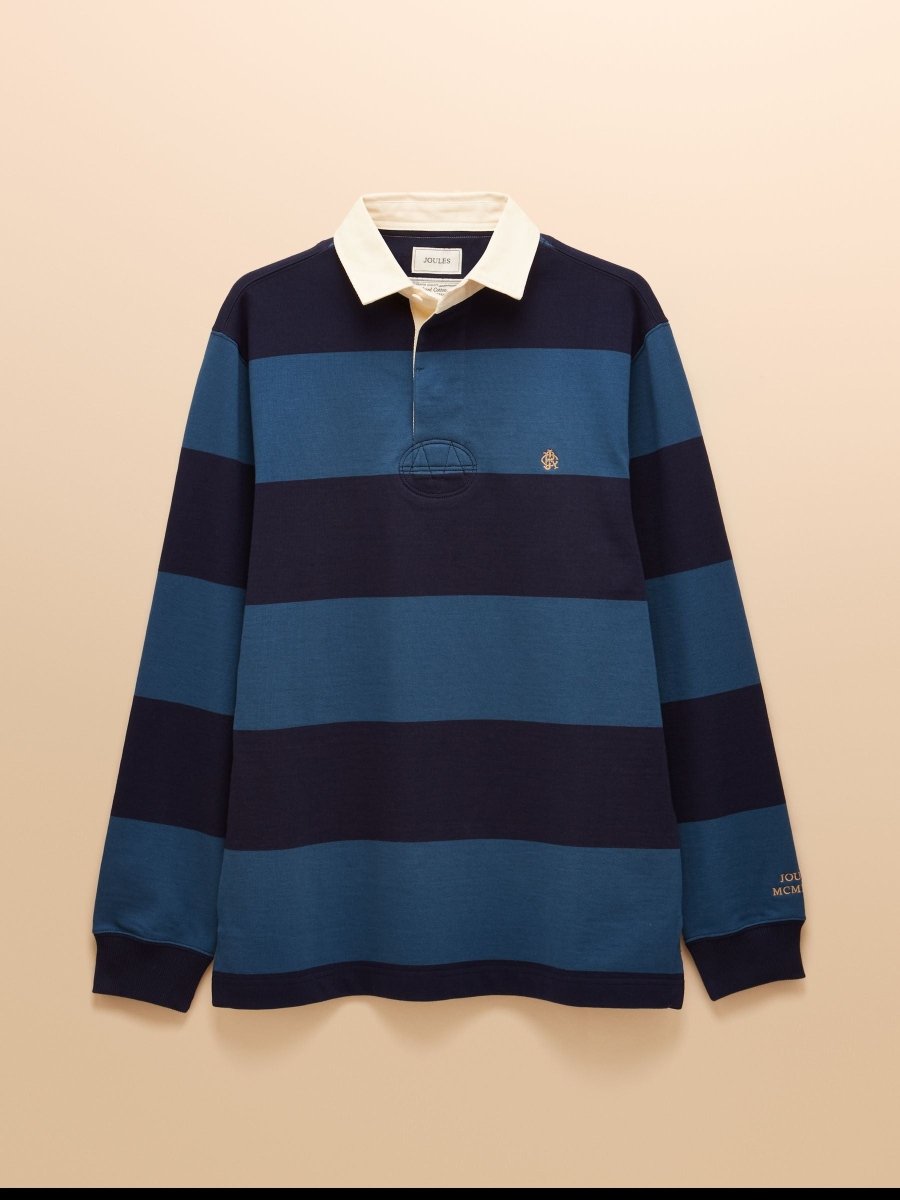Rugby Club Blue/Navy Long Sleeve Shirt - RUTHERFORD & Co