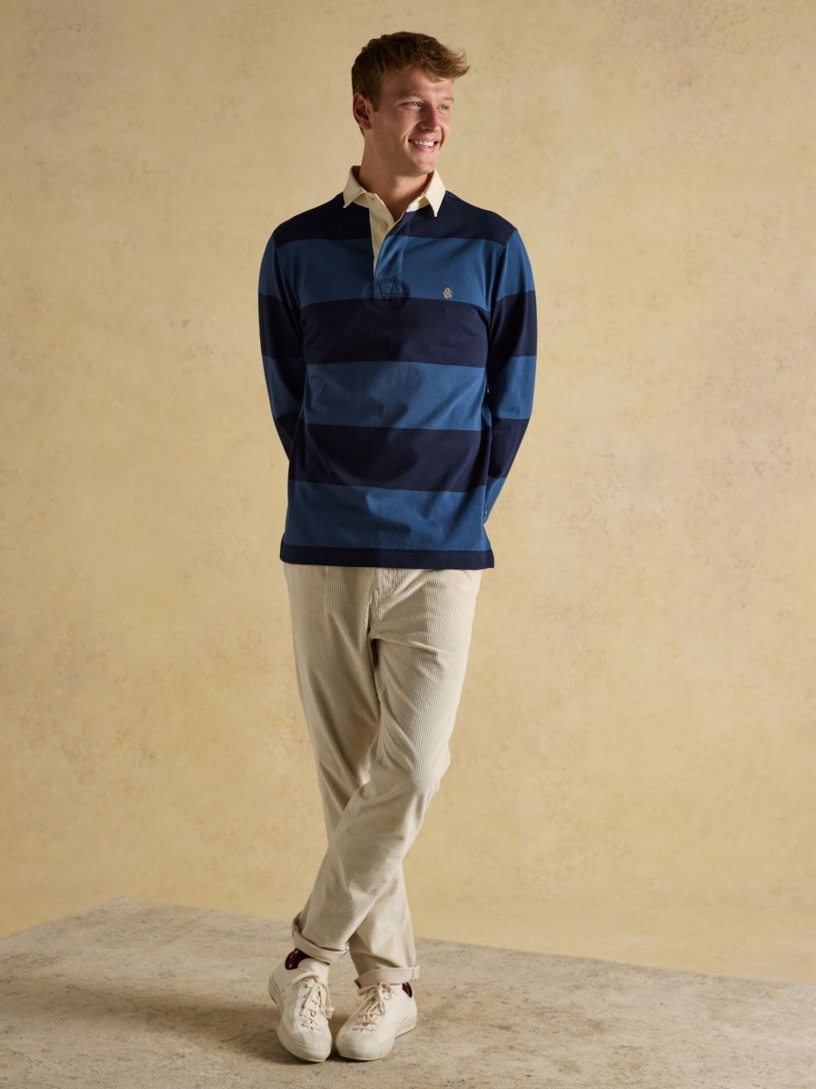 Rugby Club Blue/Navy Long Sleeve Shirt - RUTHERFORD & Co