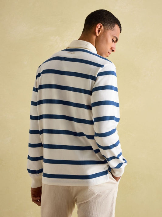 Rugby Club Cream & Blue Shirt - RUTHERFORD & Co