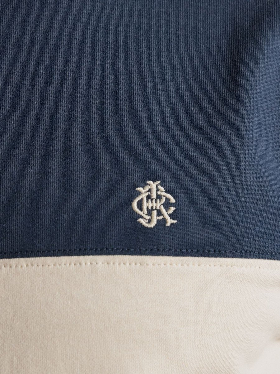 Rugby Club Navy Crew Neck Cotton T-Shirt - RUTHERFORD & Co