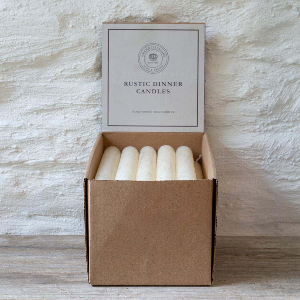 Rustic Dinner Candle Ivory - RUTHERFORD & Co
