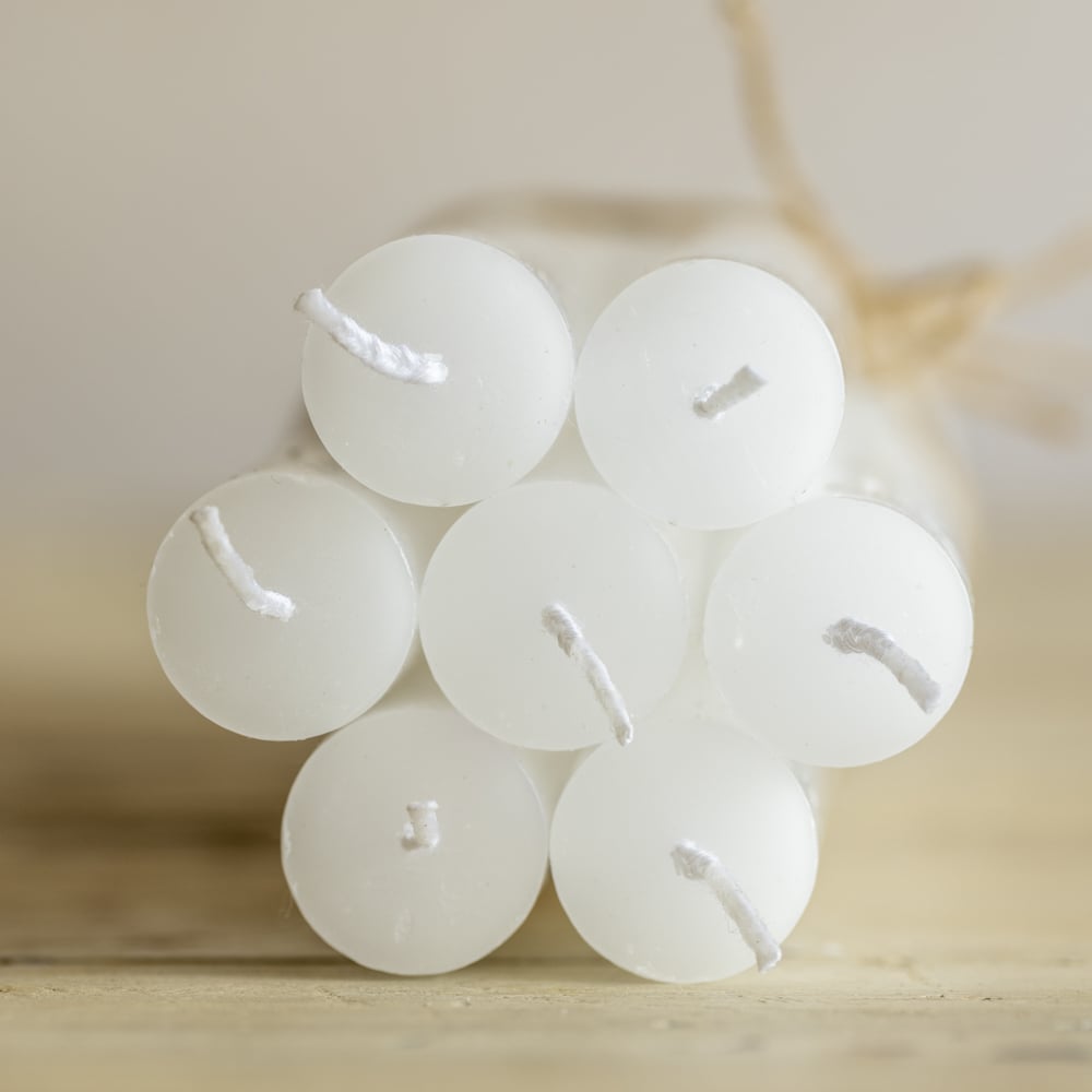 Rustic Dinner Candle White - RUTHERFORD & Co