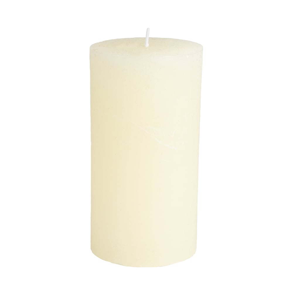 Rustic Pillar Candle Ivory 70x130mm - RUTHERFORD & Co