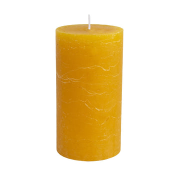 Rustic Pillar Candle Ochre 70x130mm - RUTHERFORD & Co