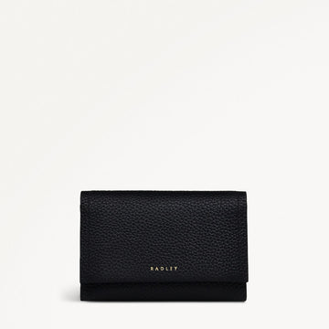 Oak Street Medium Flapover Purse Black
