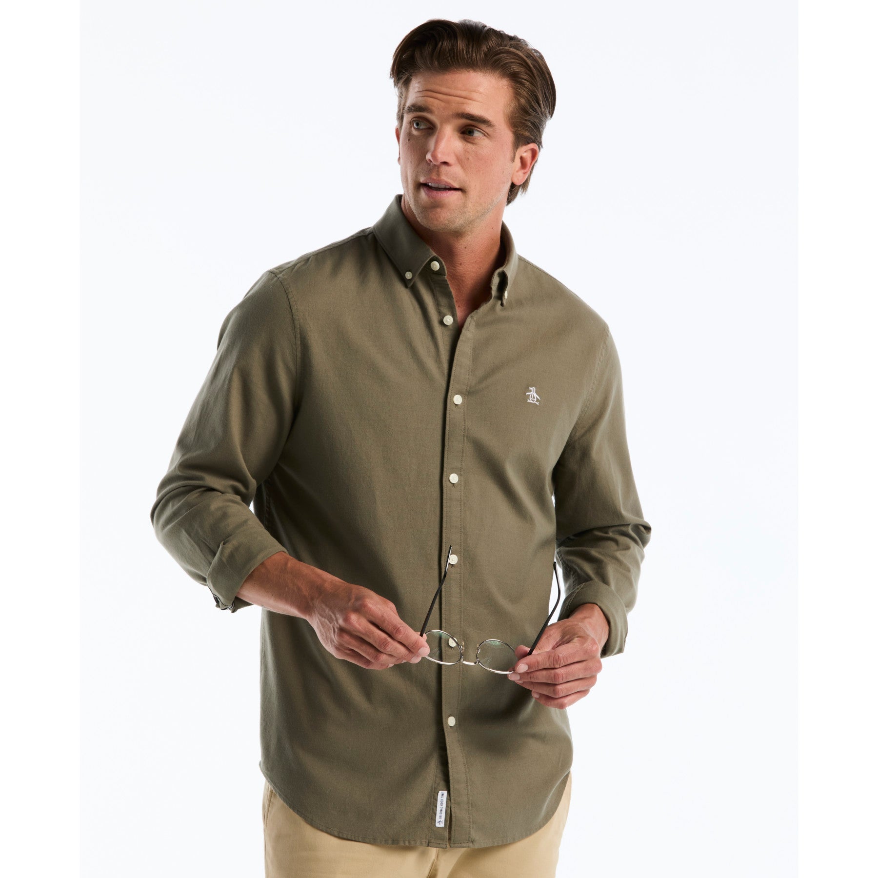 Oxford Shirt In Dusty Olive