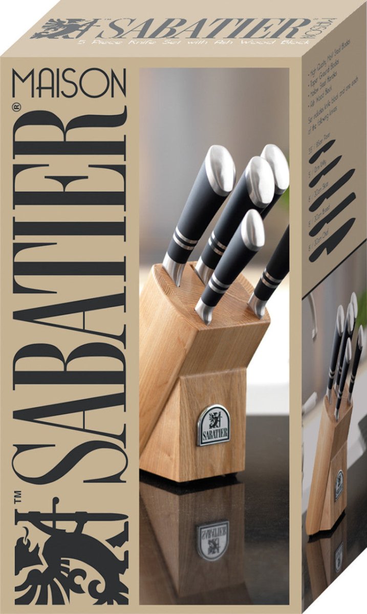 Sabatier Maison Ashwood 5 Piece Knife Block - RUTHERFORD & Co