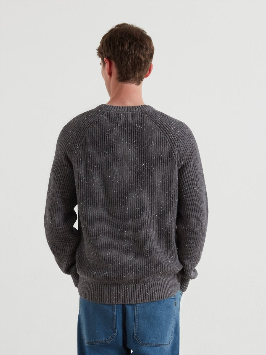 Sage Nepped Sweater In Grey Shade - RUTHERFORD & Co