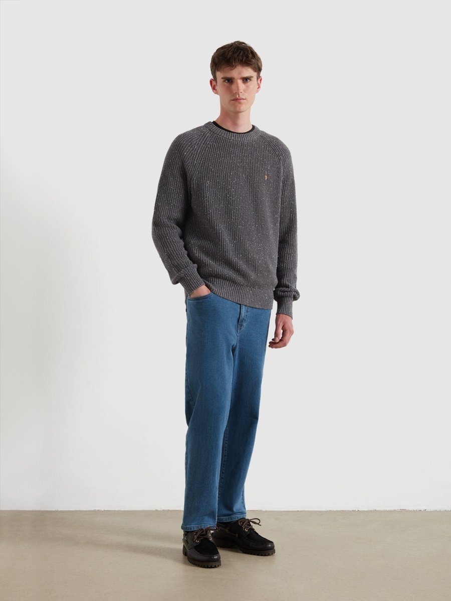 Sage Nepped Sweater In Grey Shade - RUTHERFORD & Co