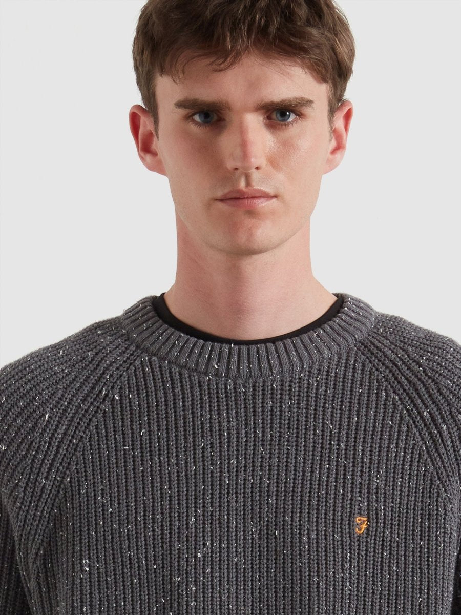 Sage Nepped Sweater In Grey Shade - RUTHERFORD & Co