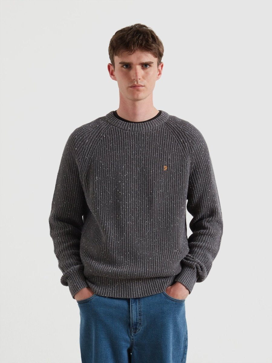 Sage Nepped Sweater In Grey Shade - RUTHERFORD & Co