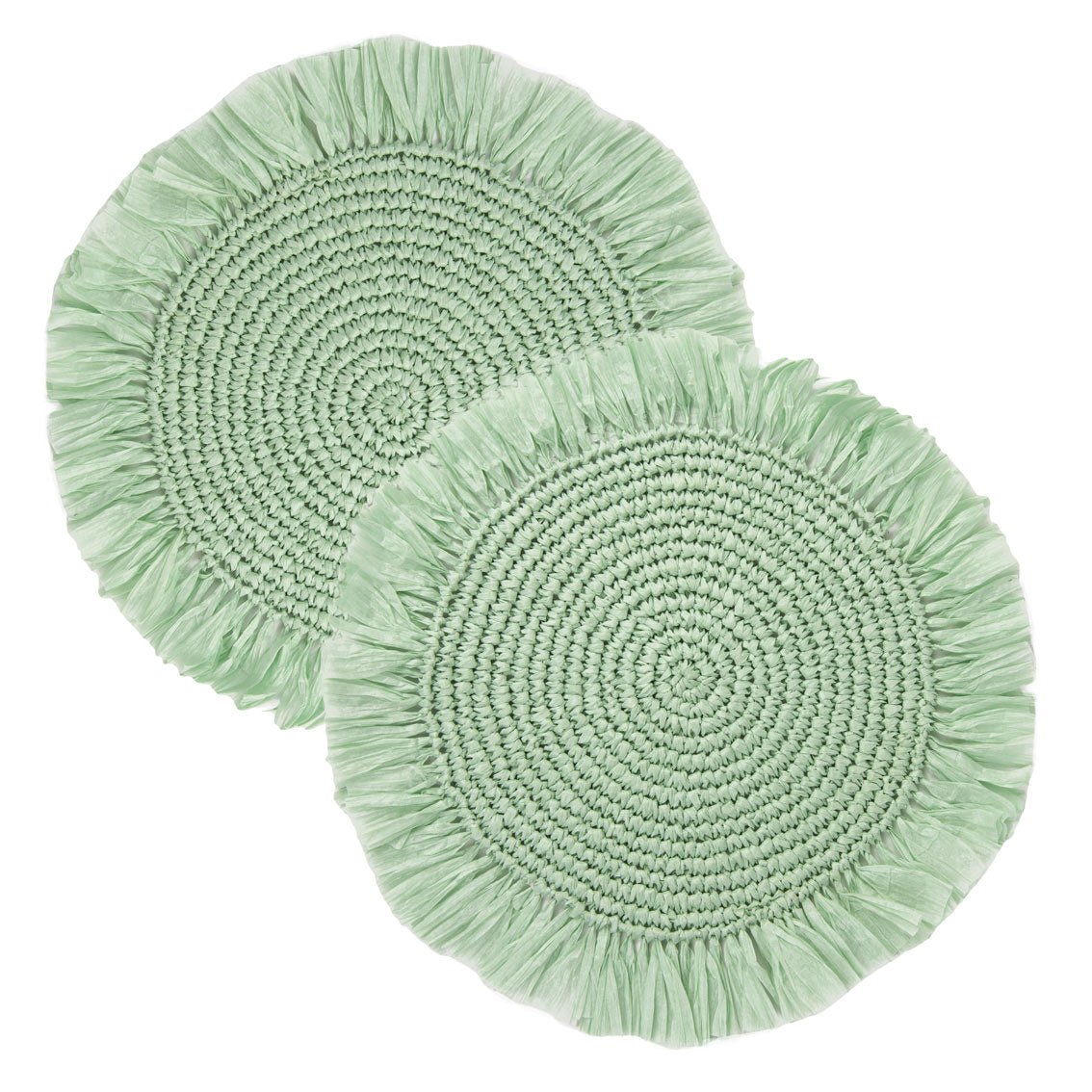 Sage Raffia Placemats - 2 Pack - RUTHERFORD & Co
