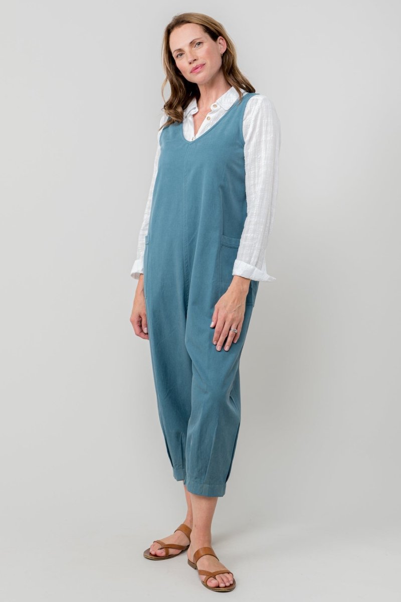Sail Tencel Cotton Cropped Jumpsuit - RUTHERFORD & Co