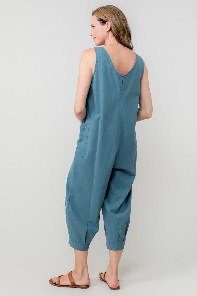 Sail Tencel Cotton Cropped Jumpsuit - RUTHERFORD & Co