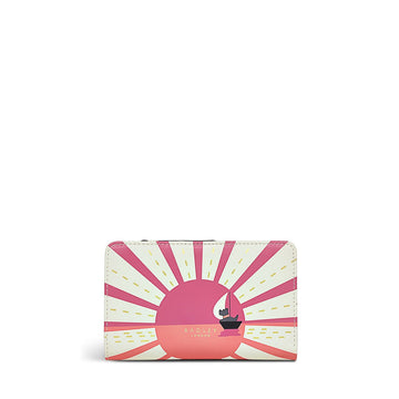 Sailing Into The Sunset Chalk Medium Bifold Purse - RUTHERFORD & Co
