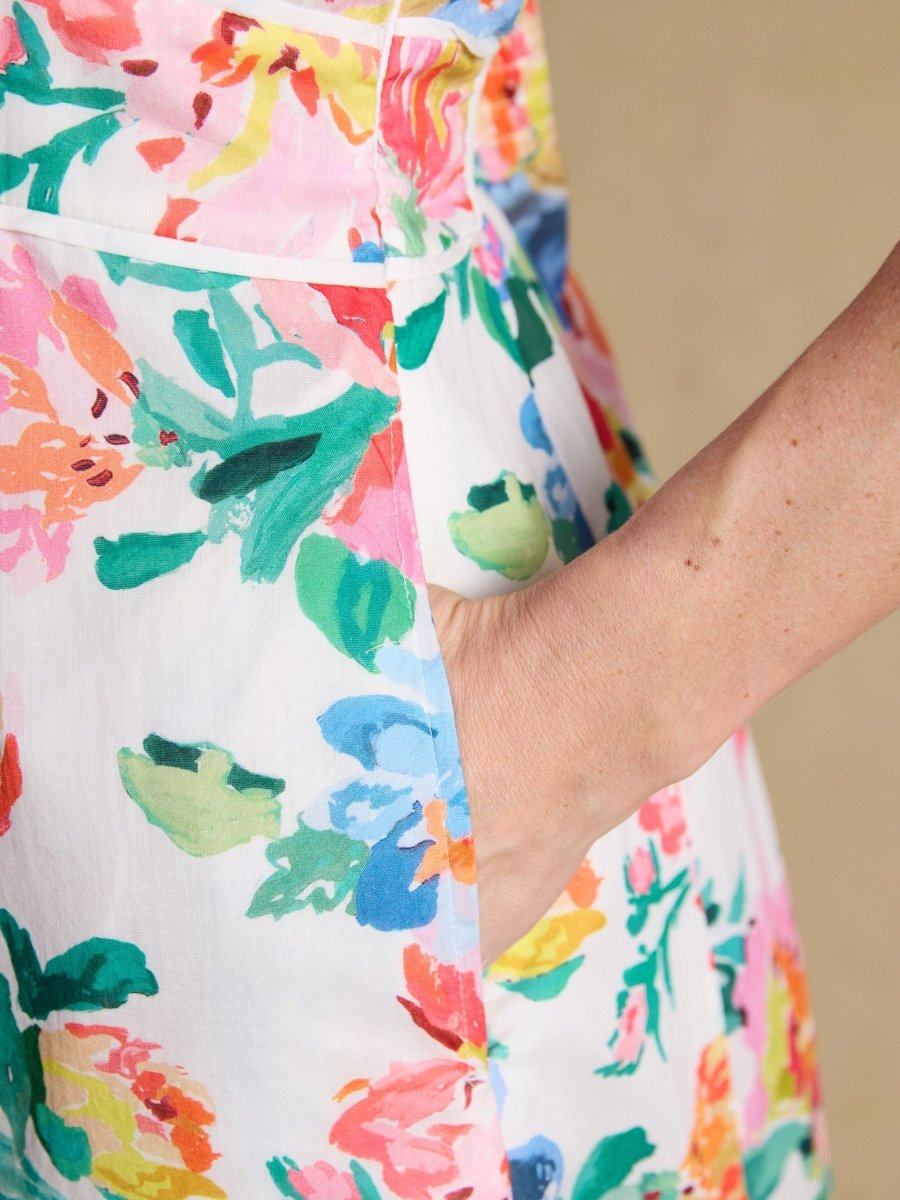 Samantha White Artist Floral Woven Maxi Dress - RUTHERFORD & Co