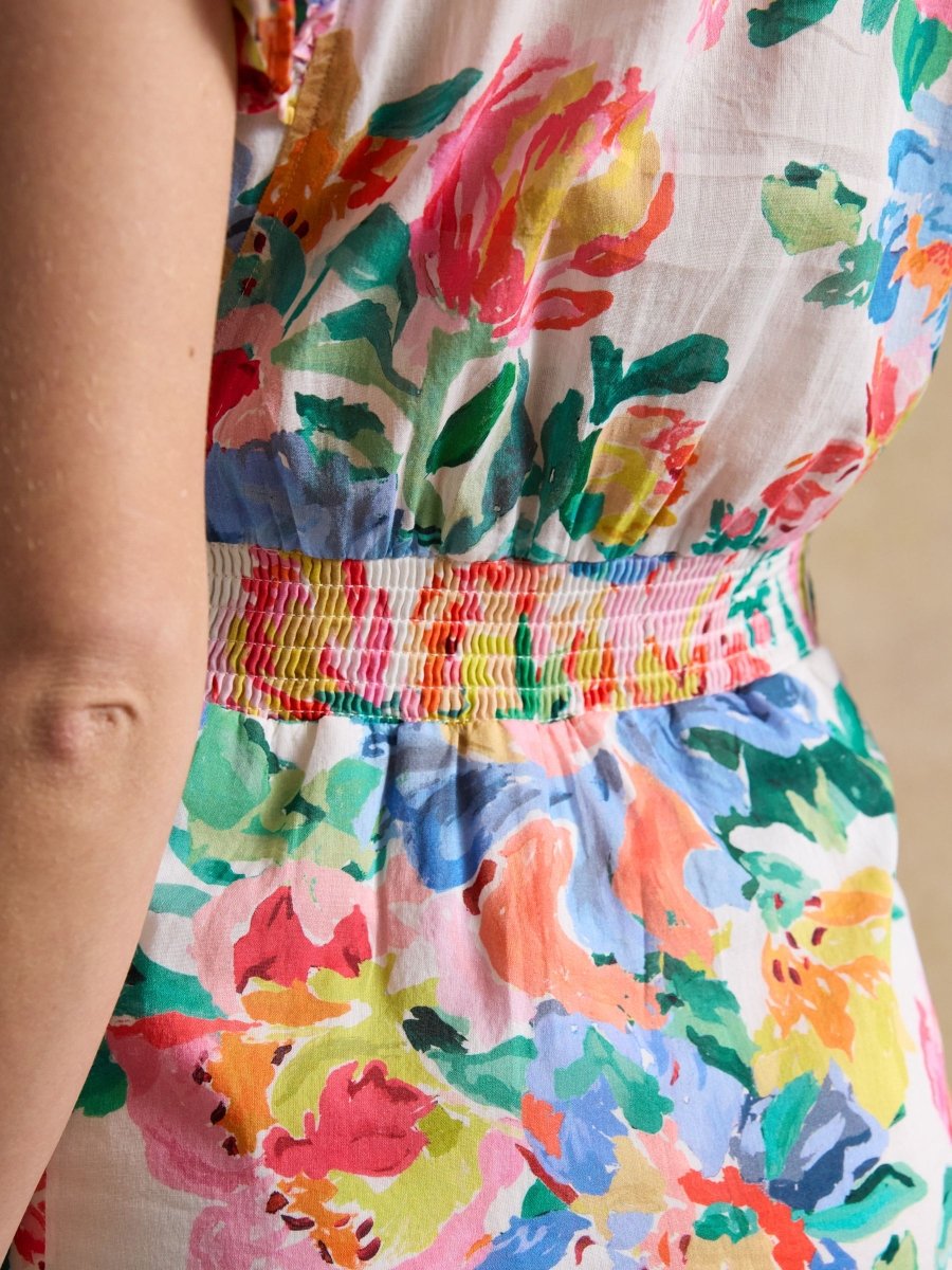 Samantha White Artist Floral Woven Maxi Dress - RUTHERFORD & Co