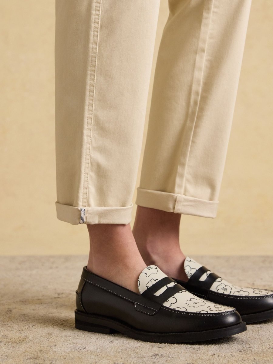 Sand Slim Fit Chino Trousers with Elasticated Waist - RUTHERFORD & Co