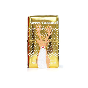 Santas Little Helper Soap 200g/Gold Reindeer/Sweet Caramel - RUTHERFORD & Co