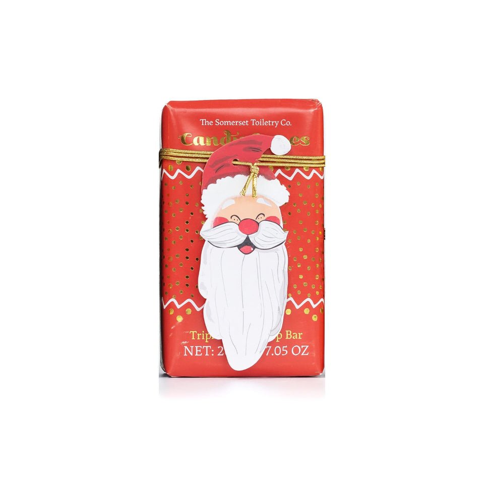 Santas Little Helper Soap 200g/Red Santa/Candy Cane - RUTHERFORD & Co