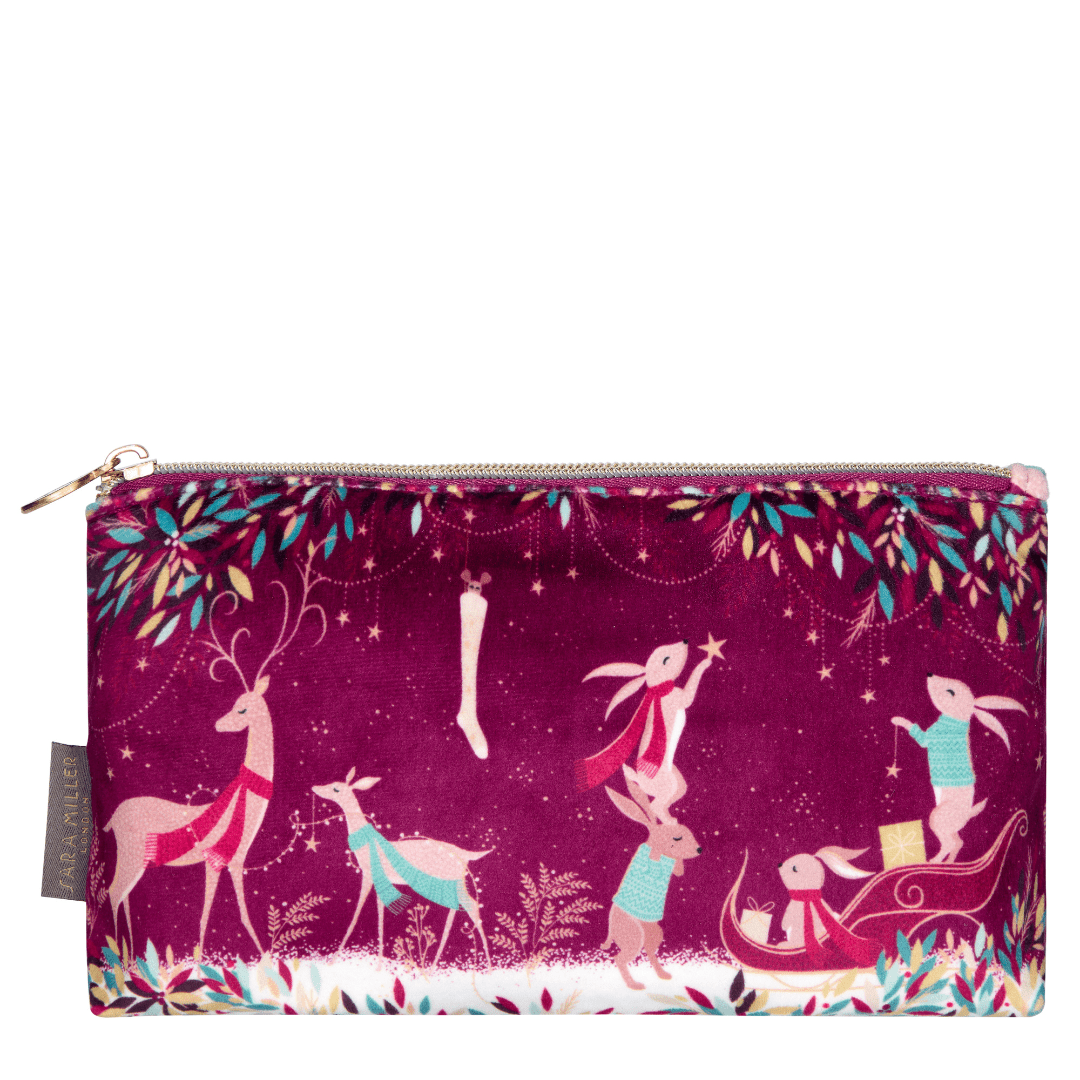 Sara Miller Woodland Tales 2.0 Body Care Velvet Pouch - RUTHERFORD & Co