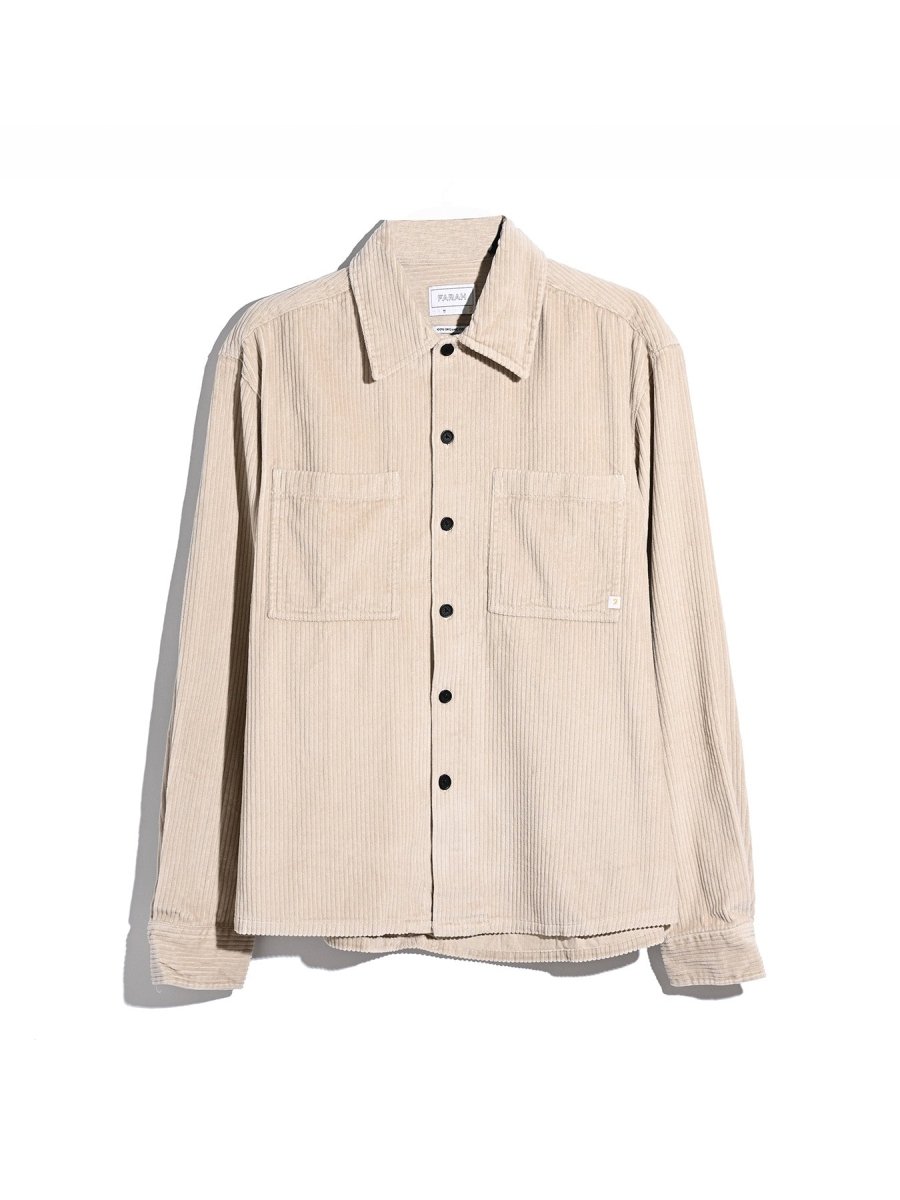 Sawyer Cord Overshirt In Putty - RUTHERFORD & Co