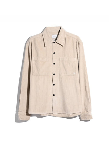 Sawyer Cord Overshirt In Putty - RUTHERFORD & Co