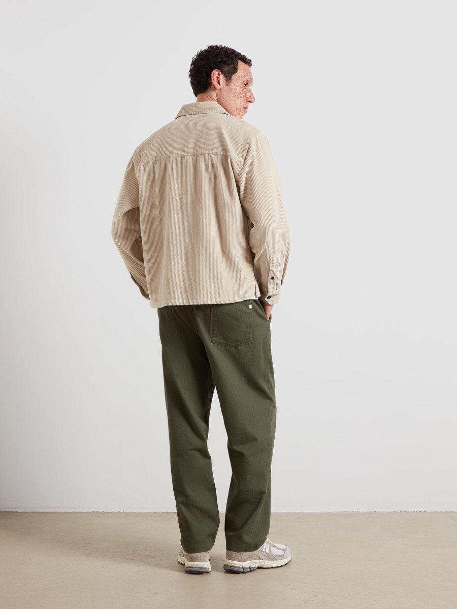 Sawyer Cord Overshirt In Putty - RUTHERFORD & Co