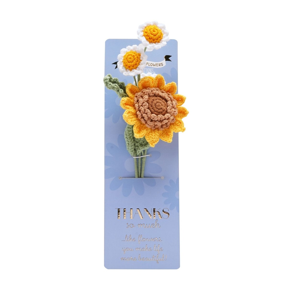 Say It With Flowers Crochet Sunflower Bundle Thanks So Much - RUTHERFORD & Co