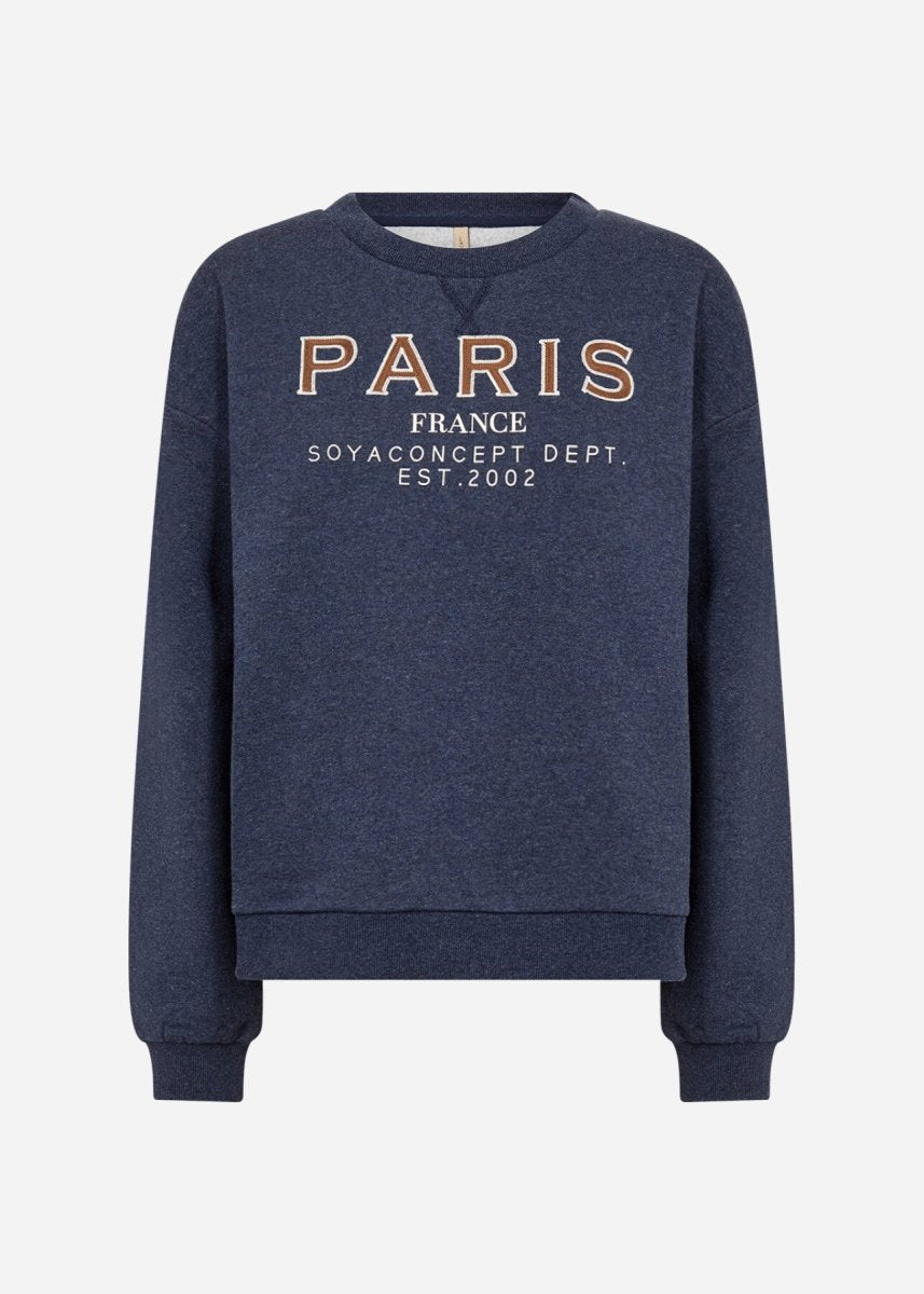 SC - ANGELIN 6 Sweatshirt Navy Melange - RUTHERFORD & Co