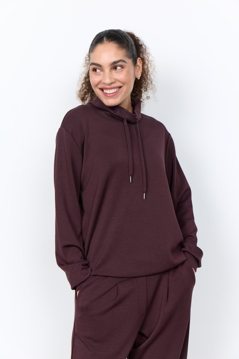 SC-BANU 125 Sweatshirt Dark plum - RUTHERFORD & Co