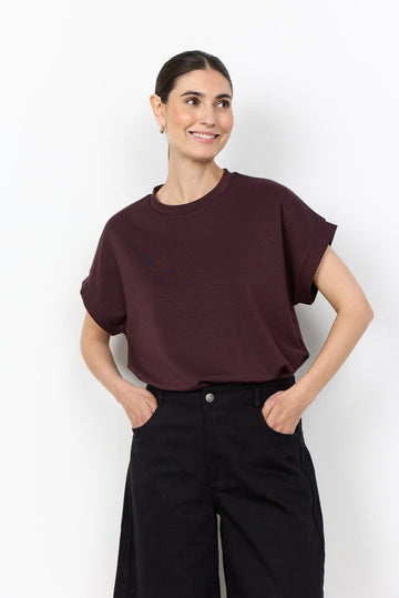 SC-BANU 245 T-shirt Dark plum - RUTHERFORD & Co