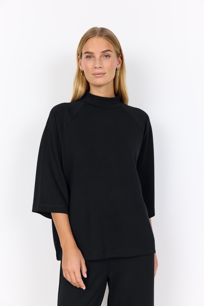 SC - BANU 261 BLACK BLOUSE - RUTHERFORD & Co
