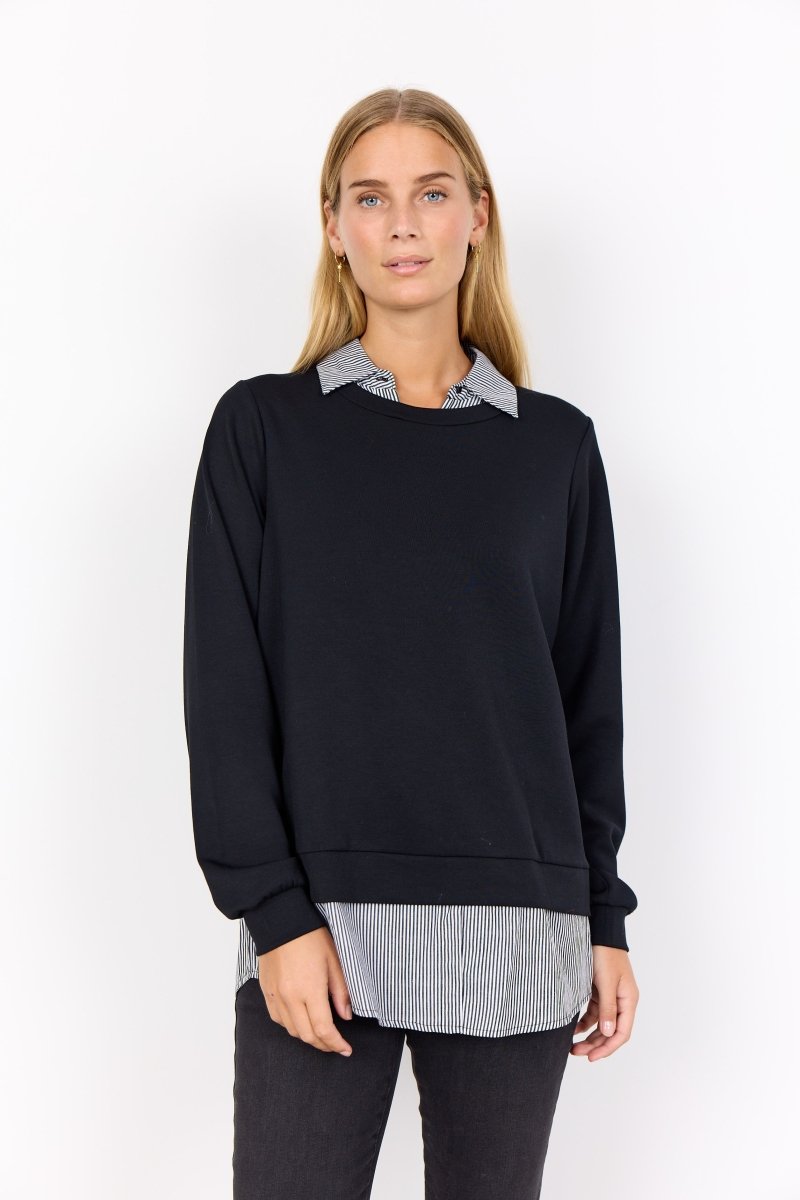 SC - BANU 264 BLACK BLOUSE - RUTHERFORD & Co