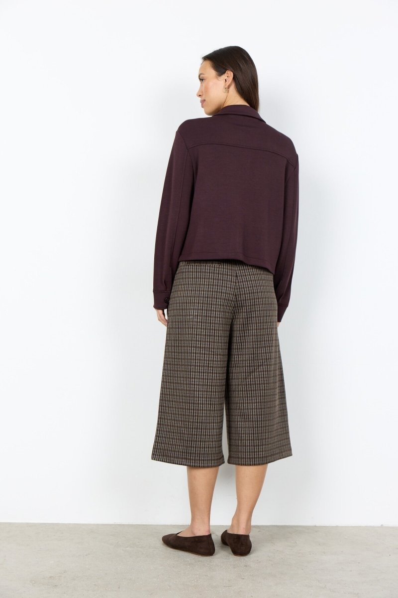 SC-BANU 337 Cardigan Dark plum - RUTHERFORD & Co