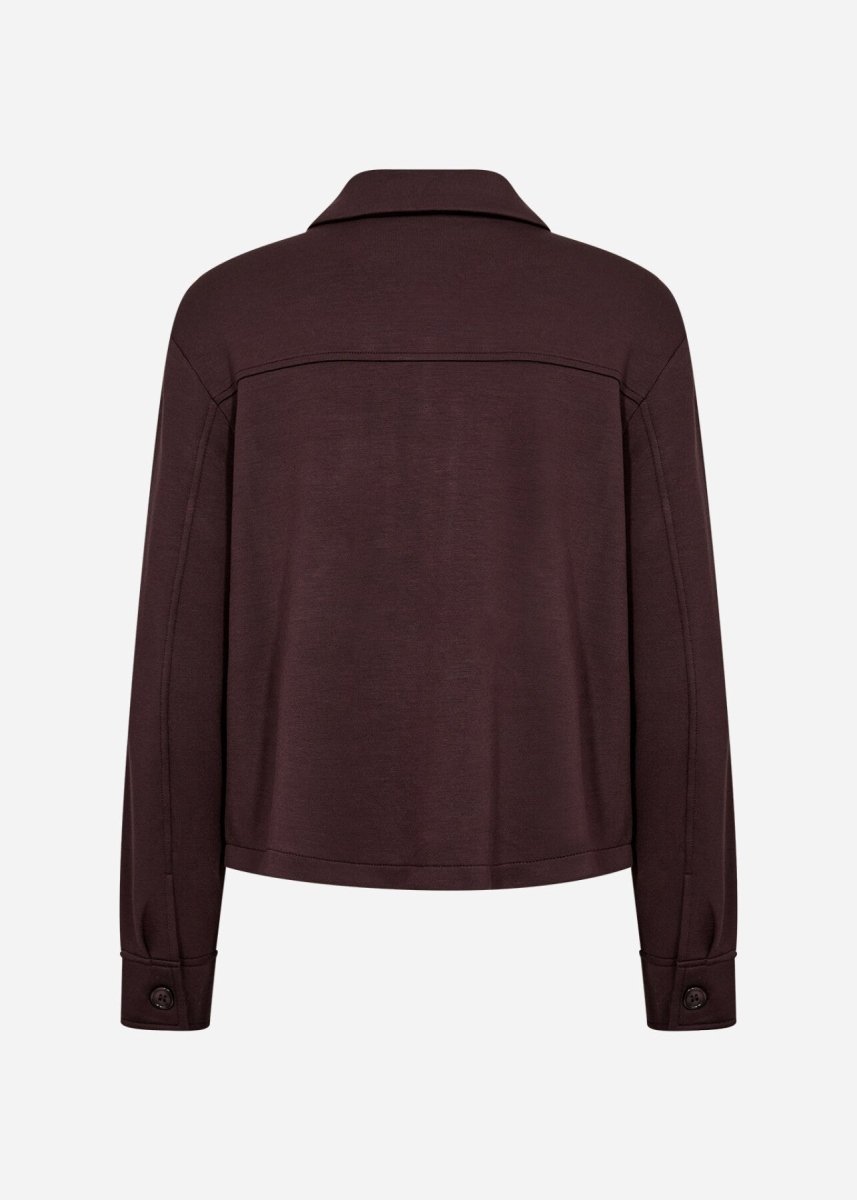 SC-BANU 337 Cardigan Dark plum - RUTHERFORD & Co