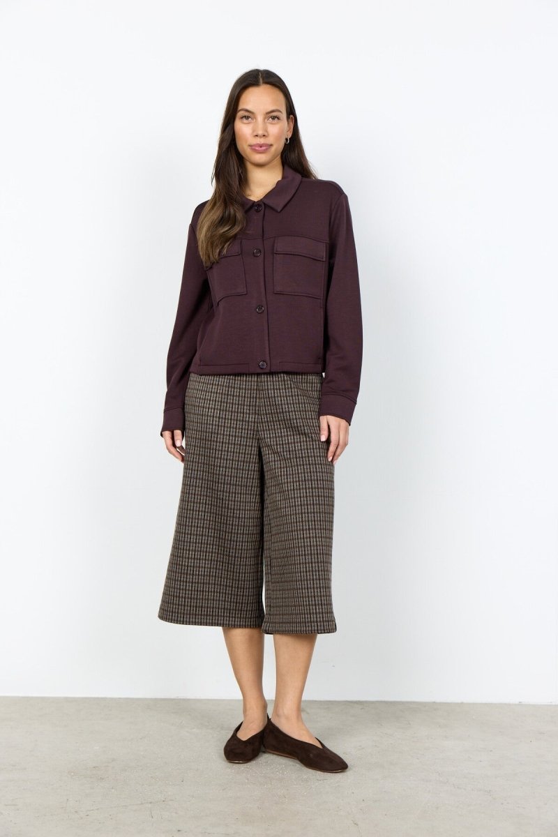 SC-BANU 337 Cardigan Dark plum - RUTHERFORD & Co