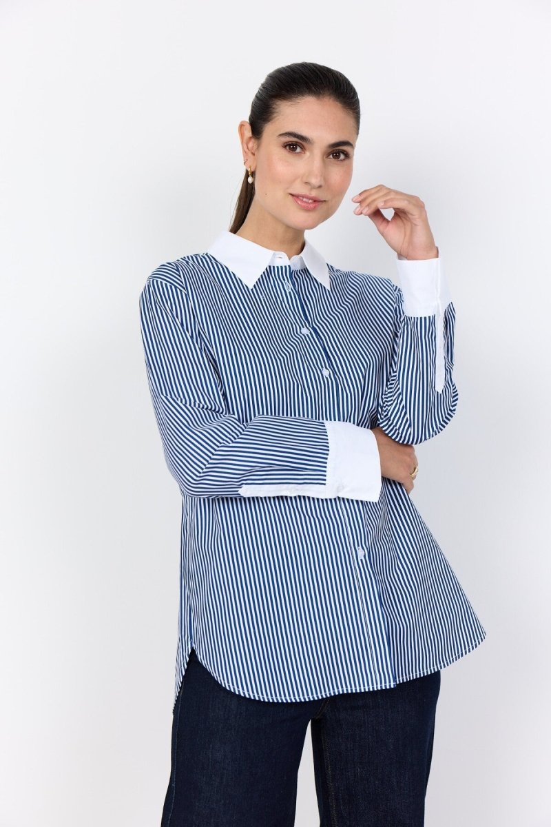 SC - BELINDA 2 Shirt Navy Combi - RUTHERFORD & Co