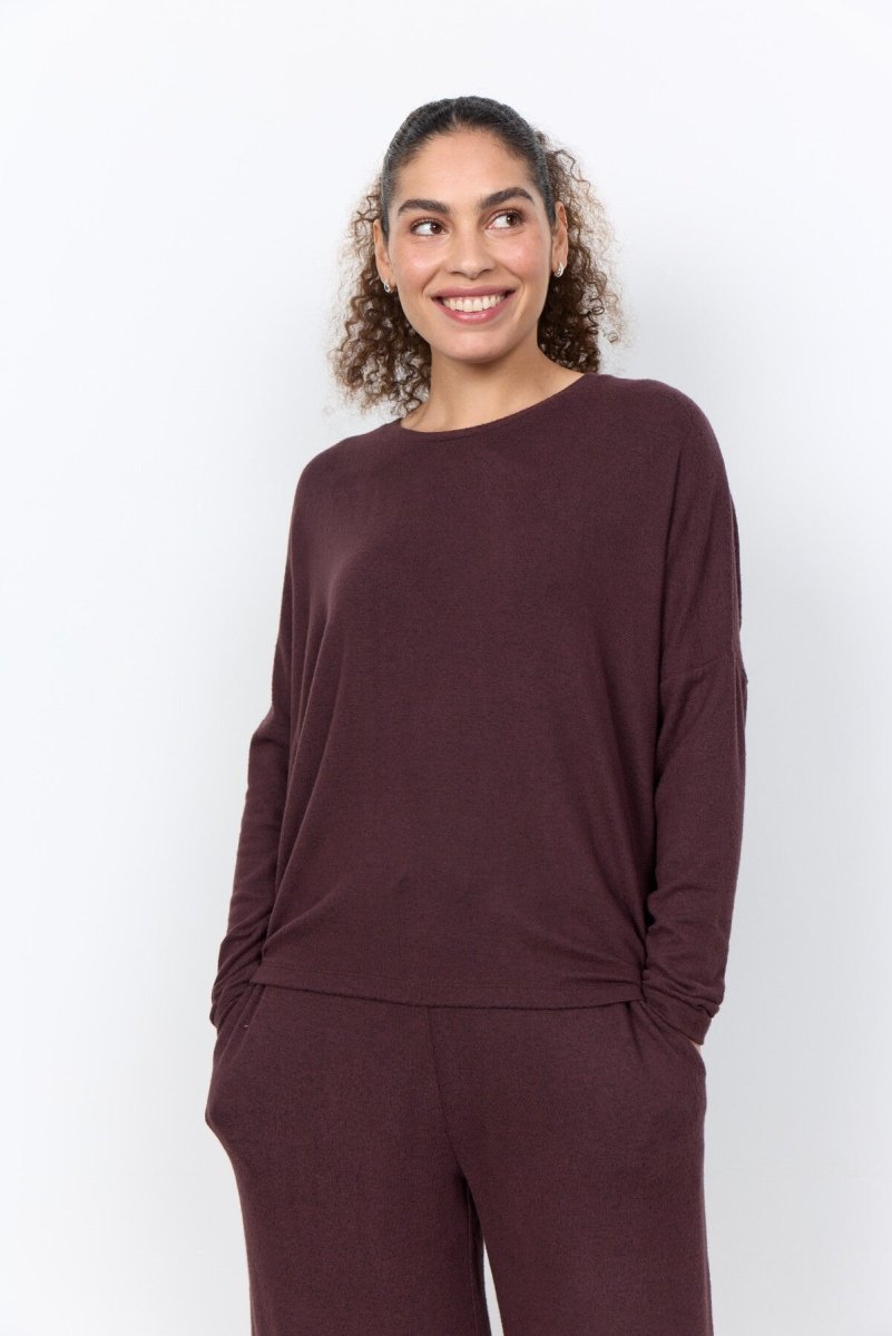 SC-BIARA 1 Blouse Dark plum - RUTHERFORD & Co