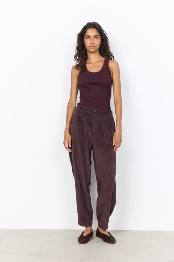 SC-BINDI 20-C Pants Dark plum - RUTHERFORD & Co