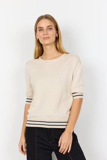 SC - DOLLIE 809 Pullover Cream Melange Combi - RUTHERFORD & Co