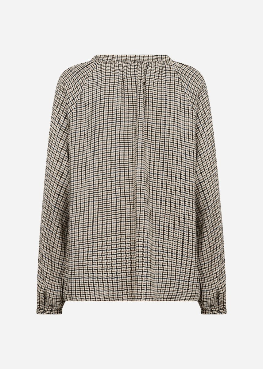 SC-HALIA 1 AOP Blouse Dusty blue - RUTHERFORD & Co