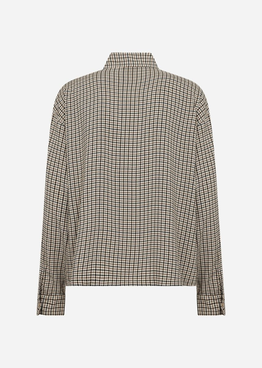 SC-HALIA 2- AOP Shirt Dusty blue - RUTHERFORD & Co