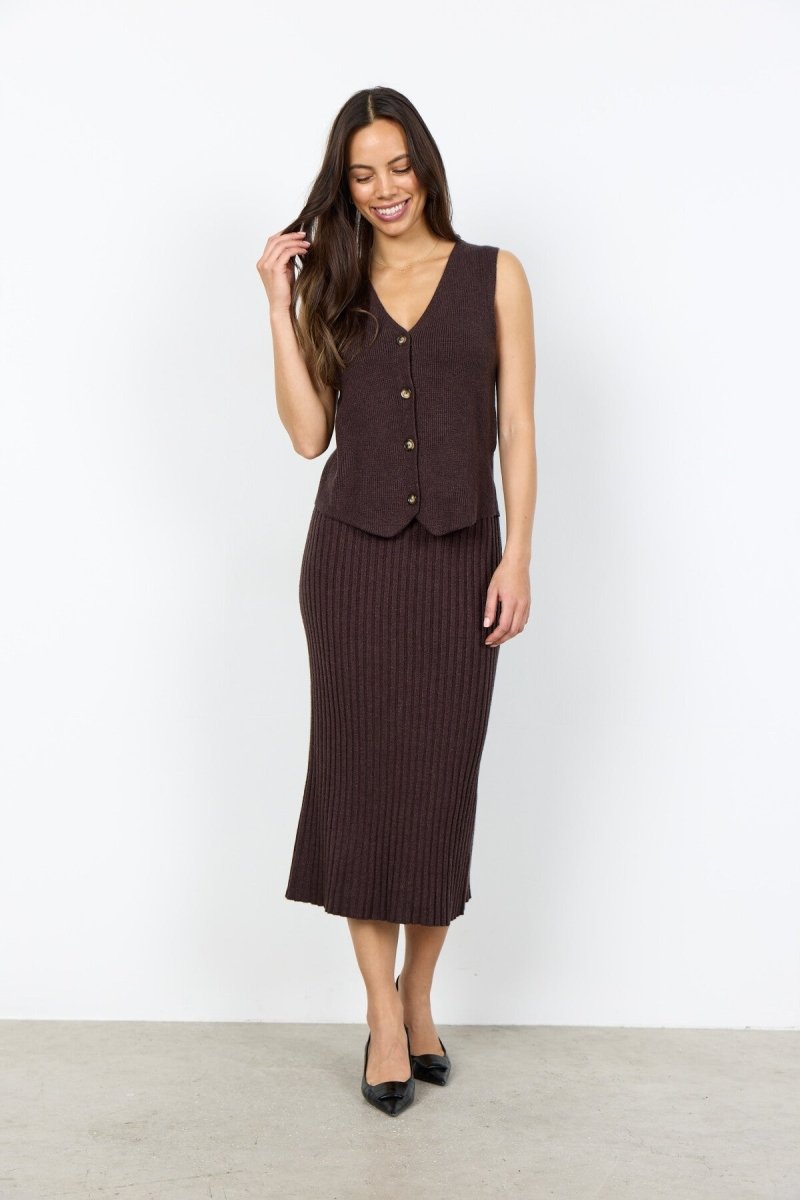 SC-KANITA 27 Waistcoat Dark plum - RUTHERFORD & Co