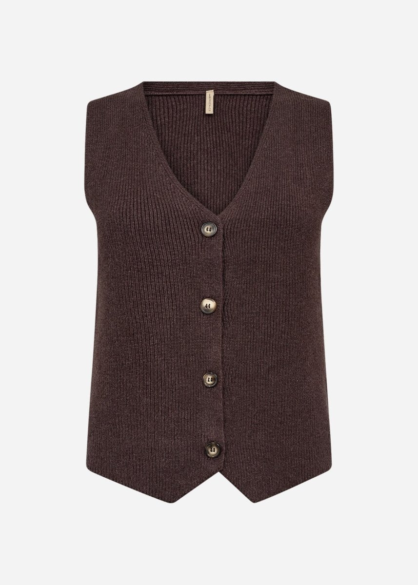 SC-KANITA 27 Waistcoat Dark plum - RUTHERFORD & Co