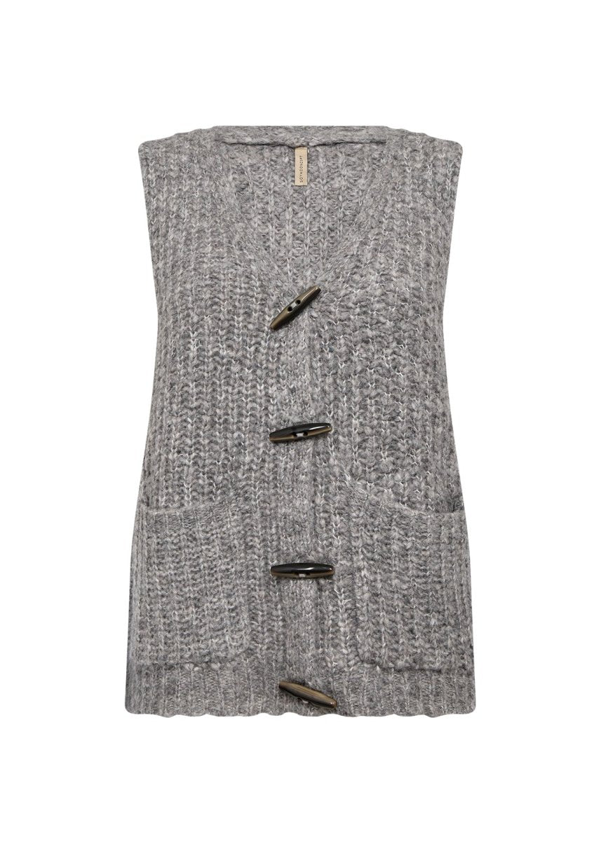 SC - VELA 1 MED GREY WAISTCOAT - RUTHERFORD & Co