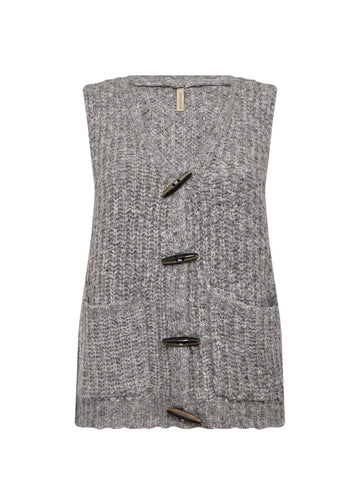 SC - VELA 1 MED GREY WAISTCOAT - RUTHERFORD & Co