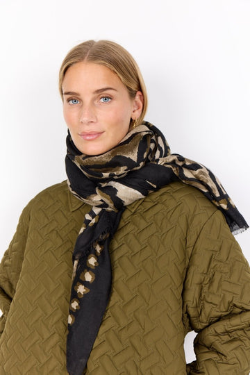 SC - VIRNA 1 OLIVE SCARF - RUTHERFORD & Co
